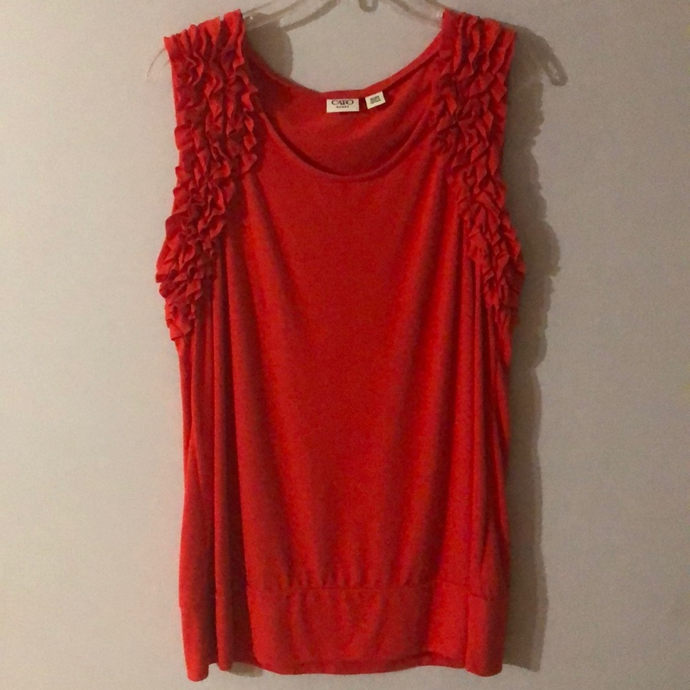 Cato 18/20W Orange/Burnt Orange Sleeveless Top
